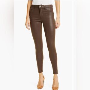 L'AGENCE  Margot High Rise Skinny Stretch Pants in Cocoa Brown size 26 NWT
